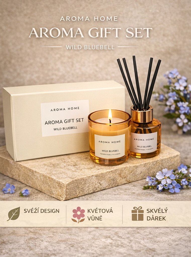 Aroma svíčka + difuzér – Wild Bluebell